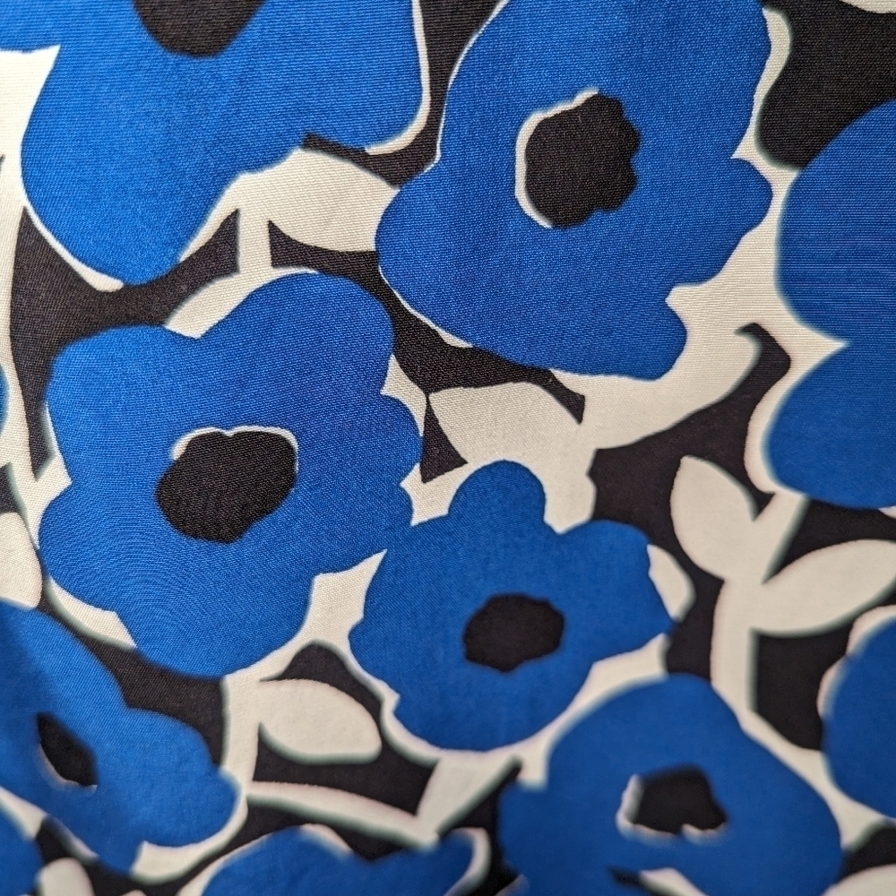 UNIQLO X CASSIE BYRNES Blue & White Florals Contemporary Mini Dress Size Large - Picture 3 of 13